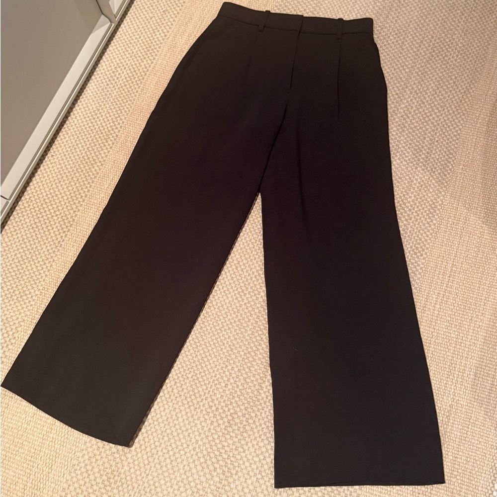 Abercrombie & Fitch Black Wide-Leg Pants